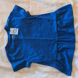 Primary short sleeve swing tee, blueberry, size 4-5